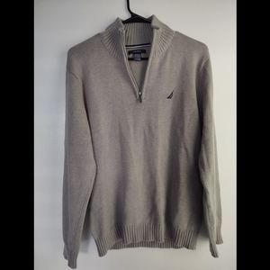 Nautica Gray Quarter Zip Sweater